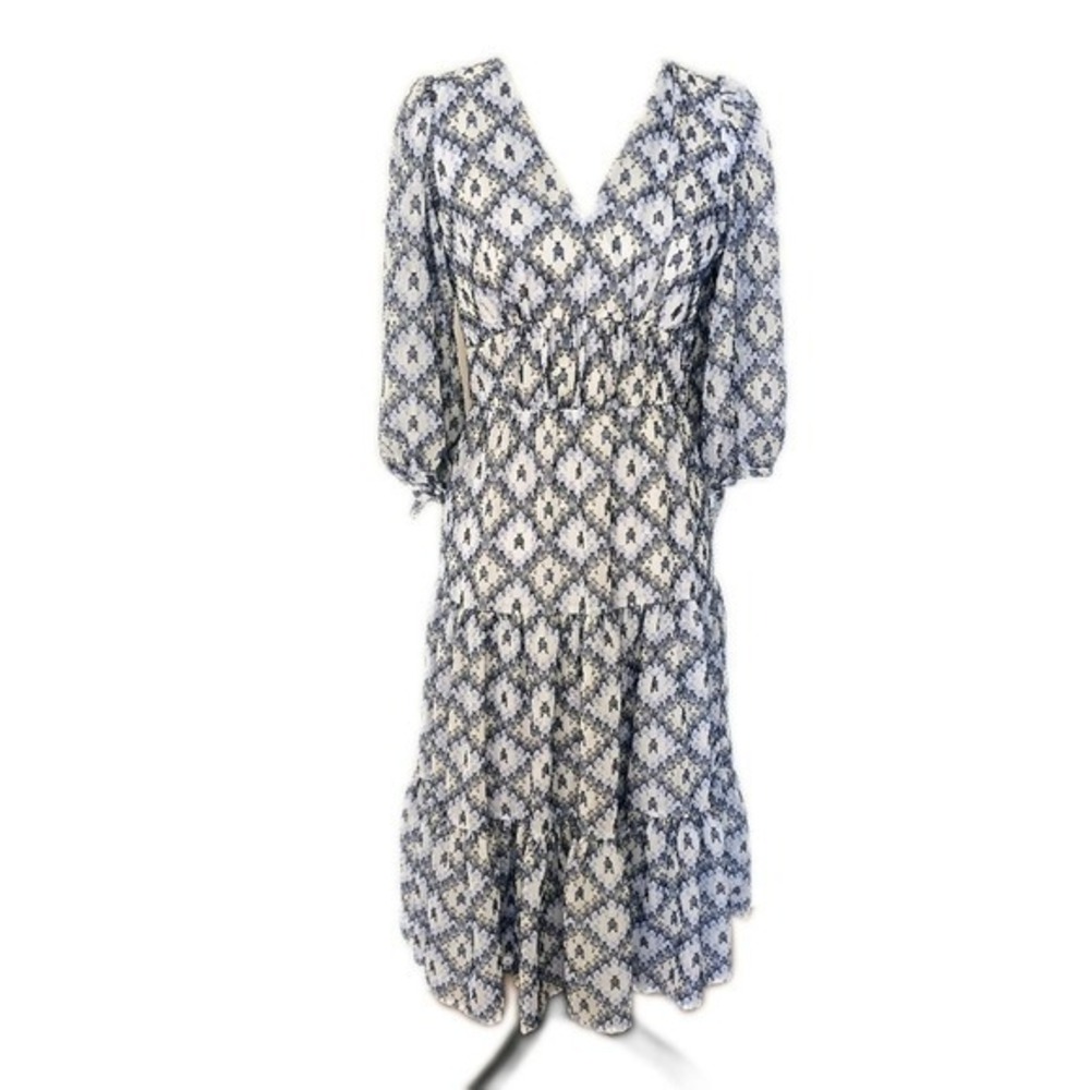 Calvin‎ Klein Bohemian Geo Print Midi Dress Sz 2